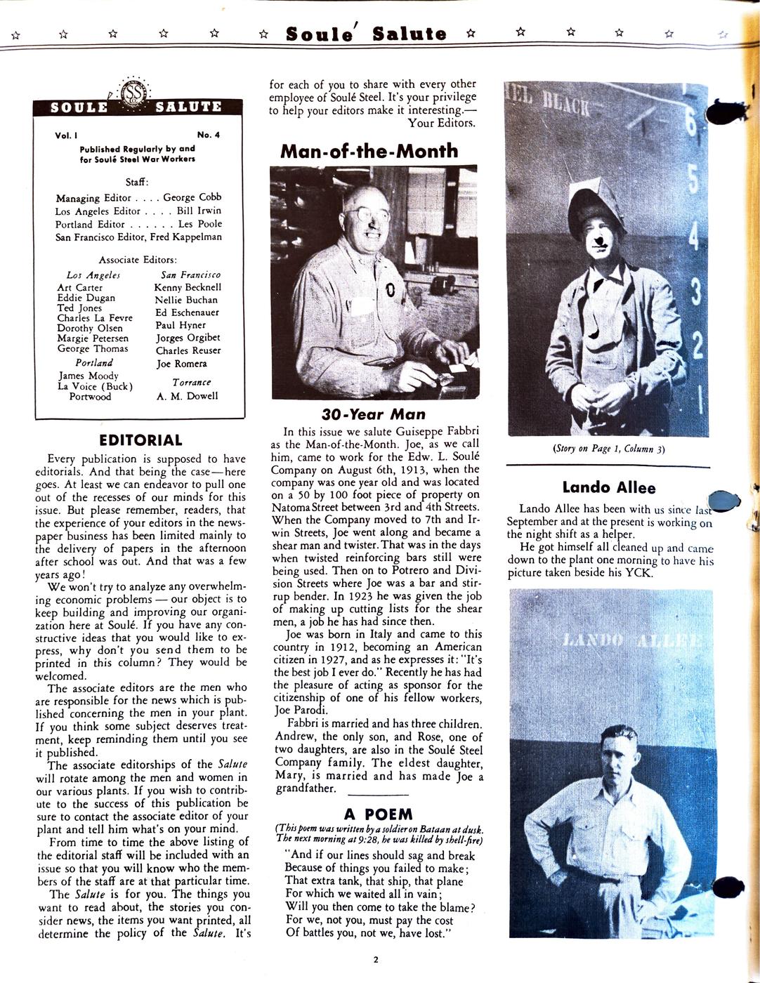 August 1943 newsletter, page 2