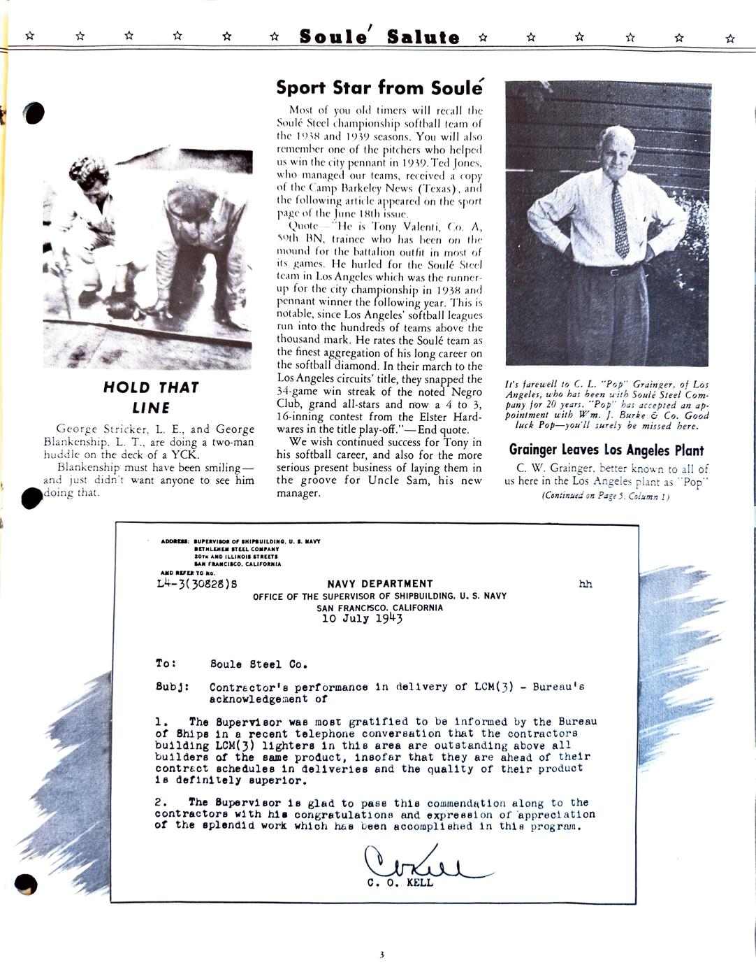 August 1943 newsletter, page 3