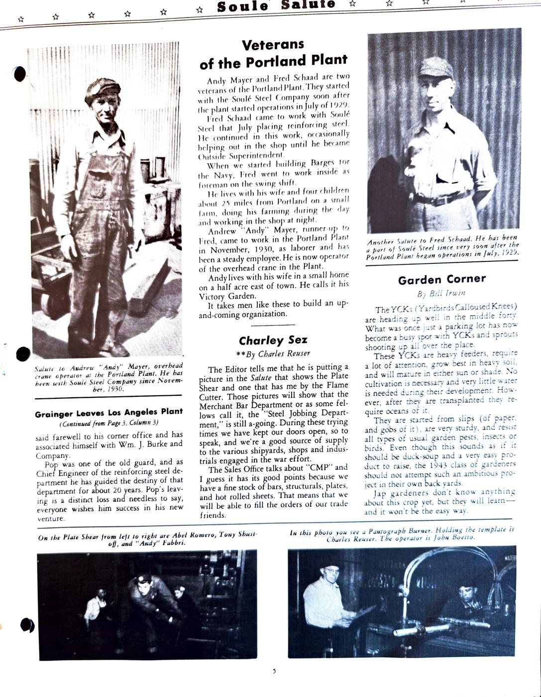 August 1943 newsletter, page 5