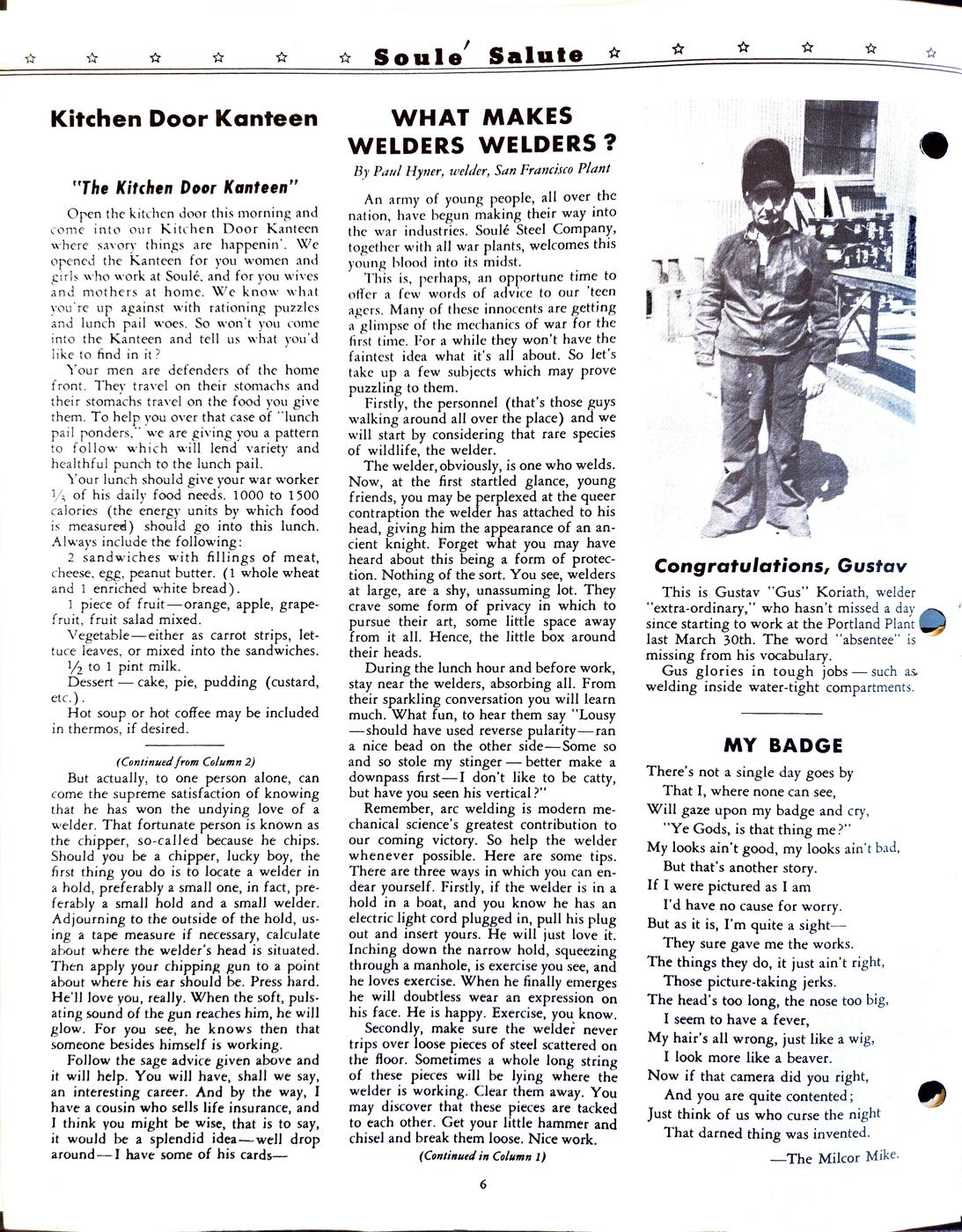 August 1943 newsletter, page 6