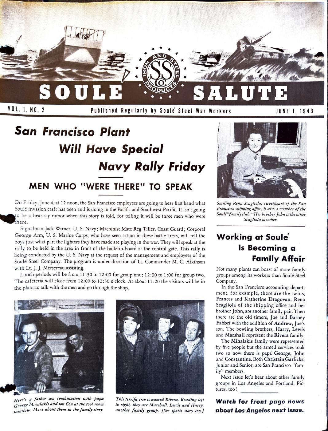 June 1943 newsletter, page 1