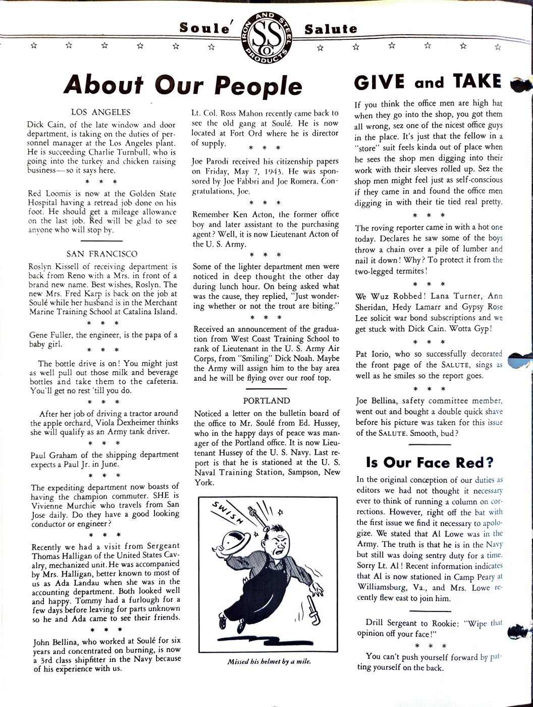 June 1943 newsletter, page 6