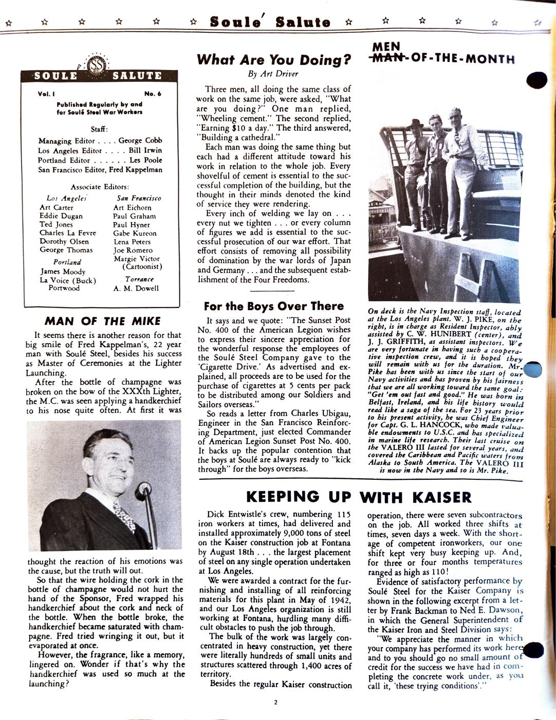 October 1943 newsletter, page 2
