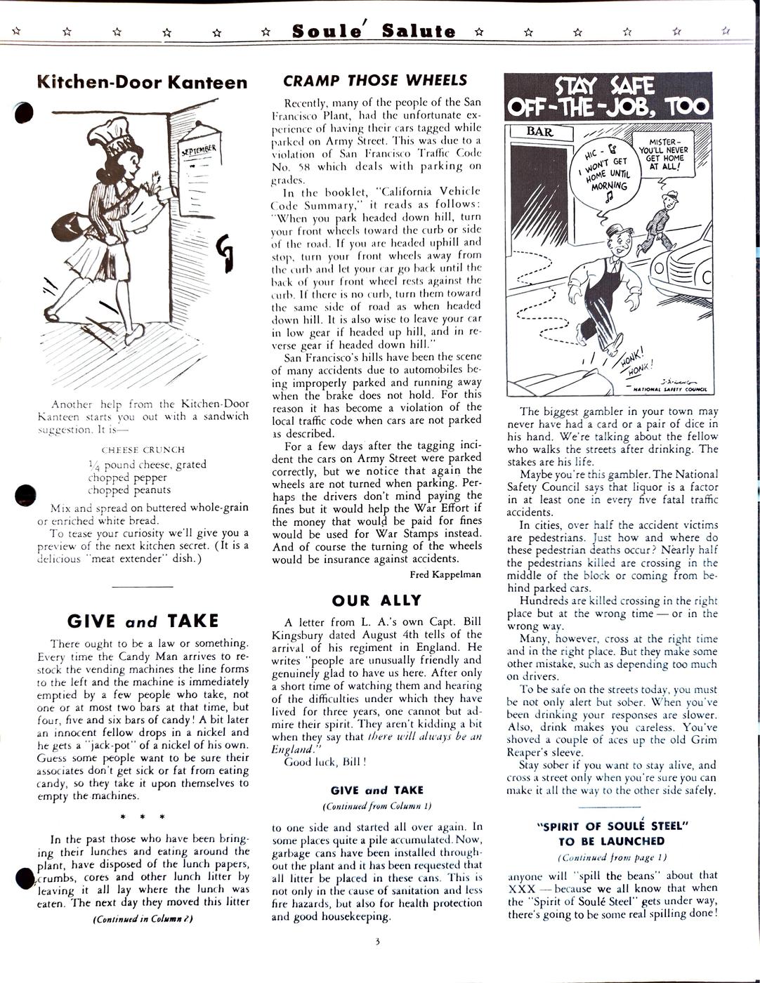 September 1943 newsletter, page 3