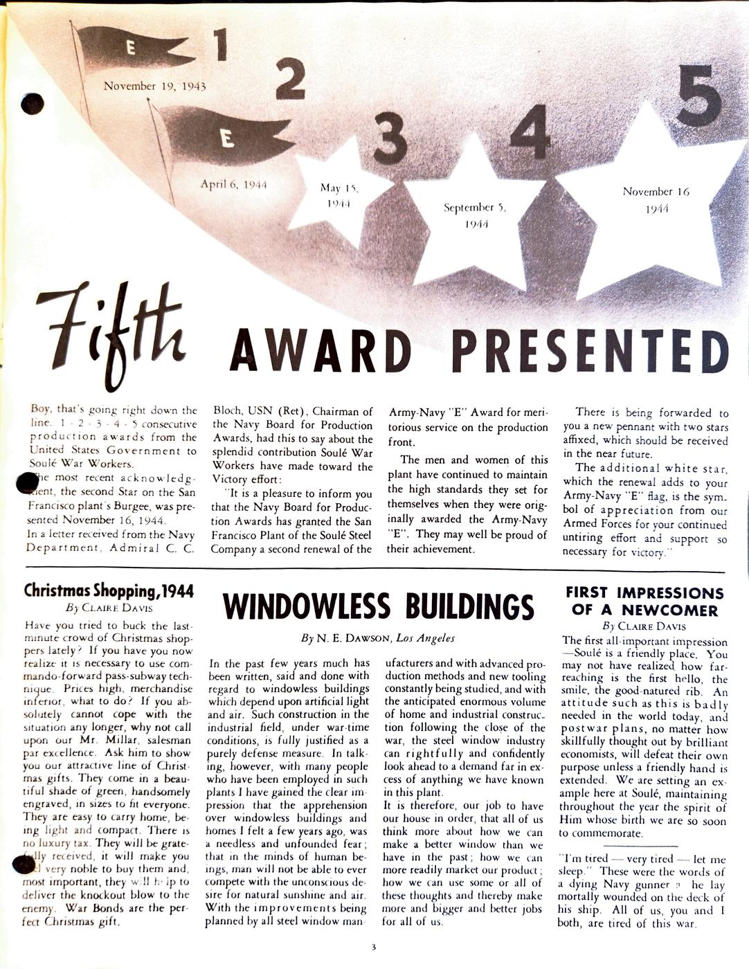 December 1944 newsletter, page 3