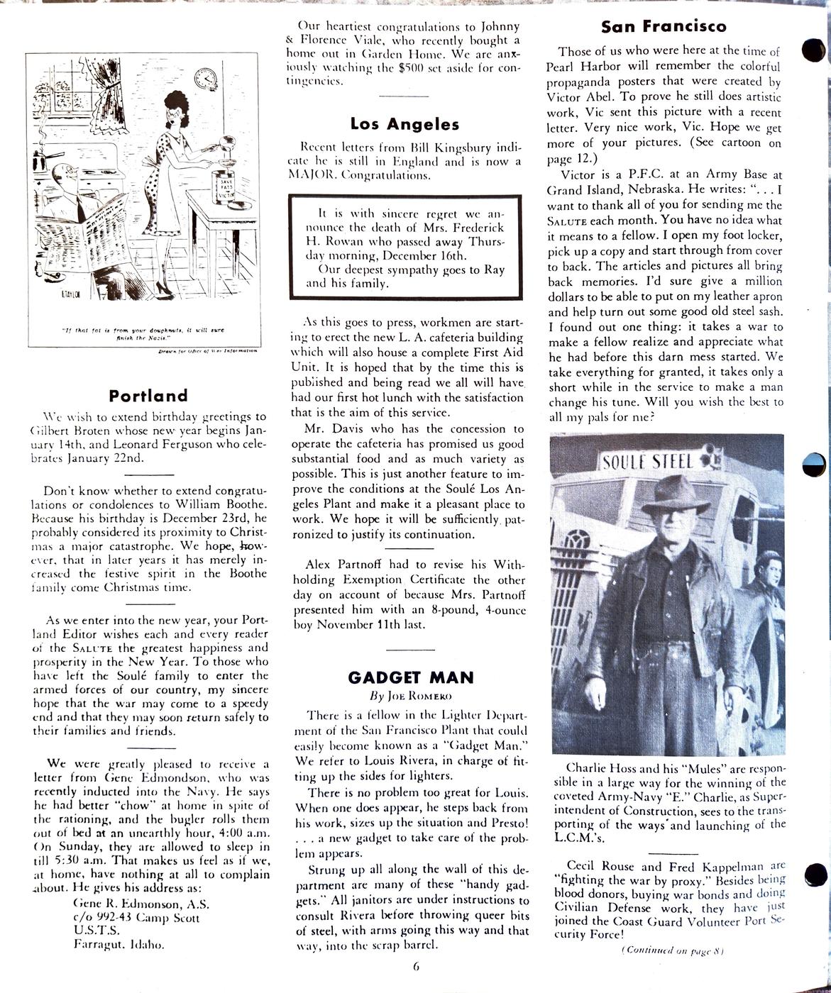 January 1944 newsletter, page 6