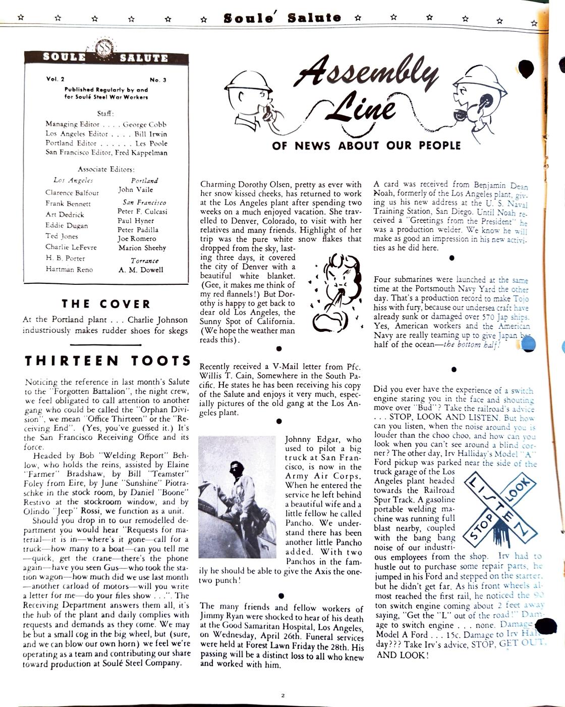 July (A) 1944 newsletter, page 2