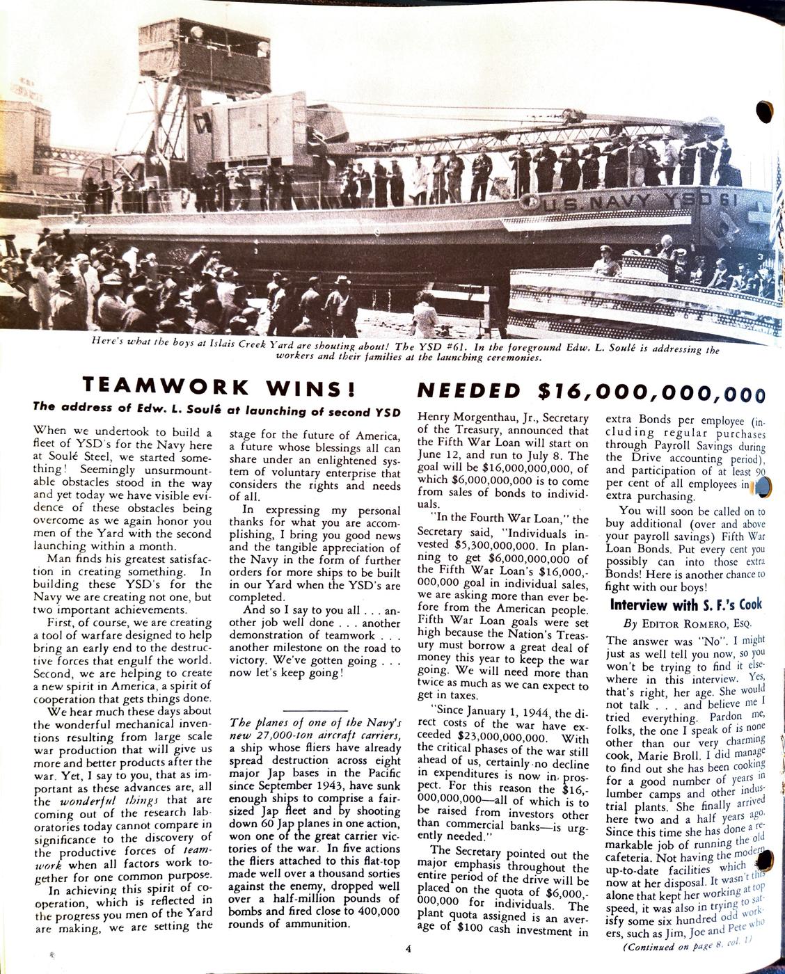 July (A) 1944 newsletter, page 4