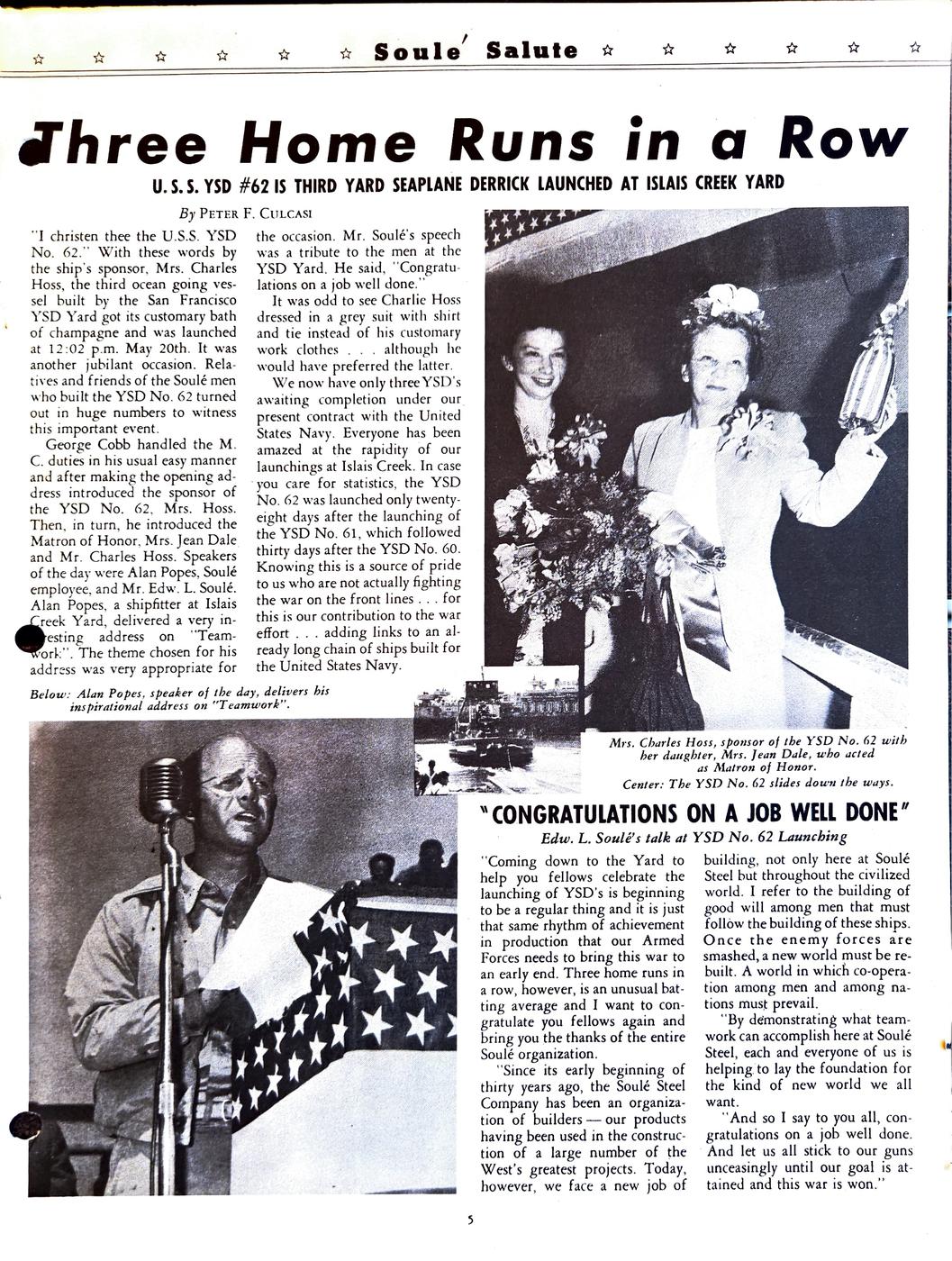 July (B) 1944 newsletter, page 5
