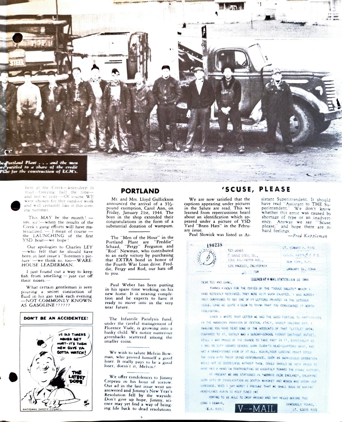 March 1944 newsletter, page 3