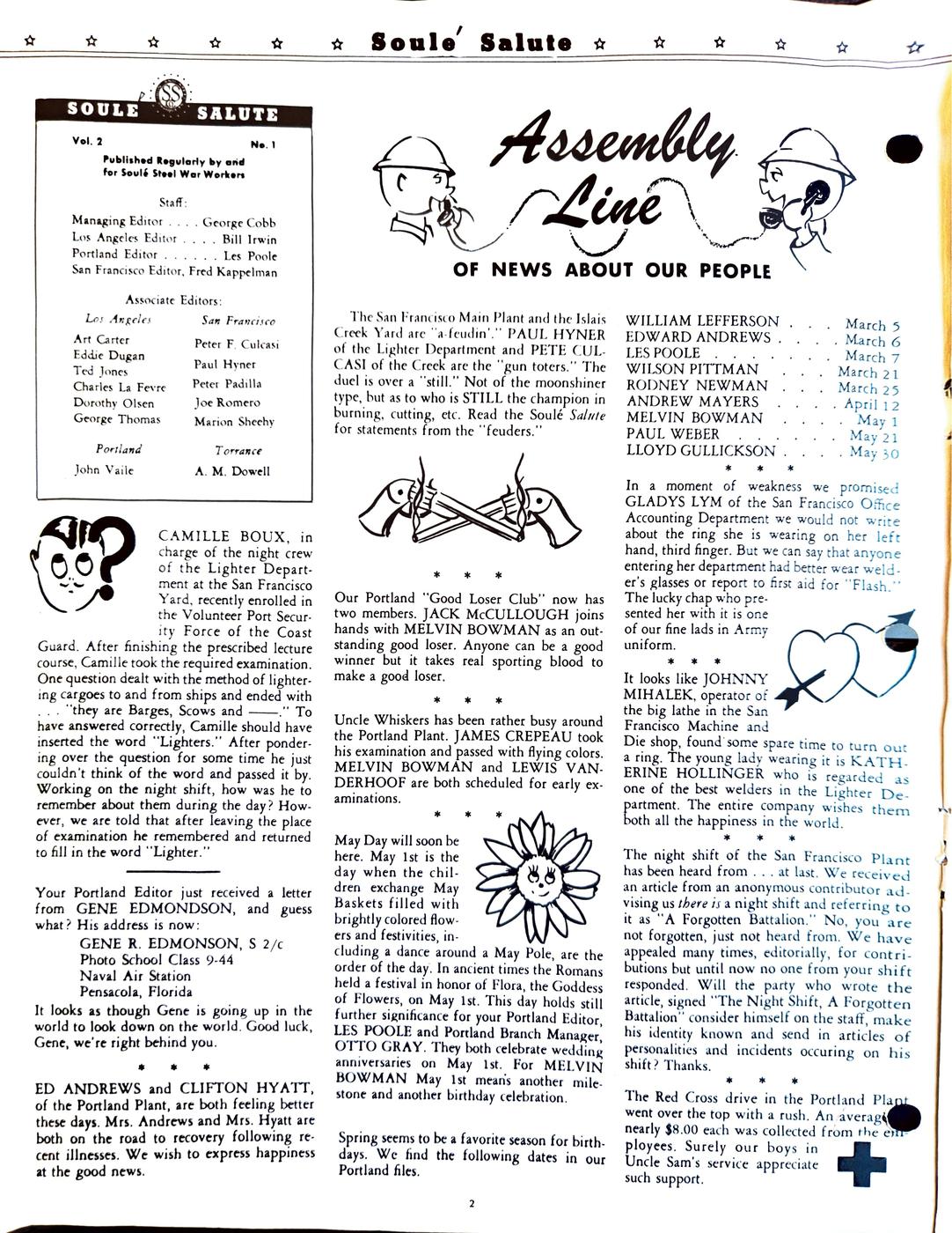 May 1944 newsletter, page 2