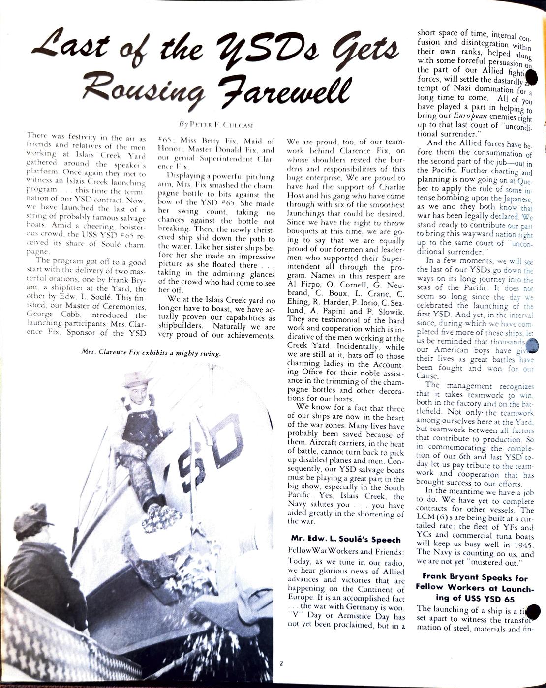 October 1944 newsletter, page 2