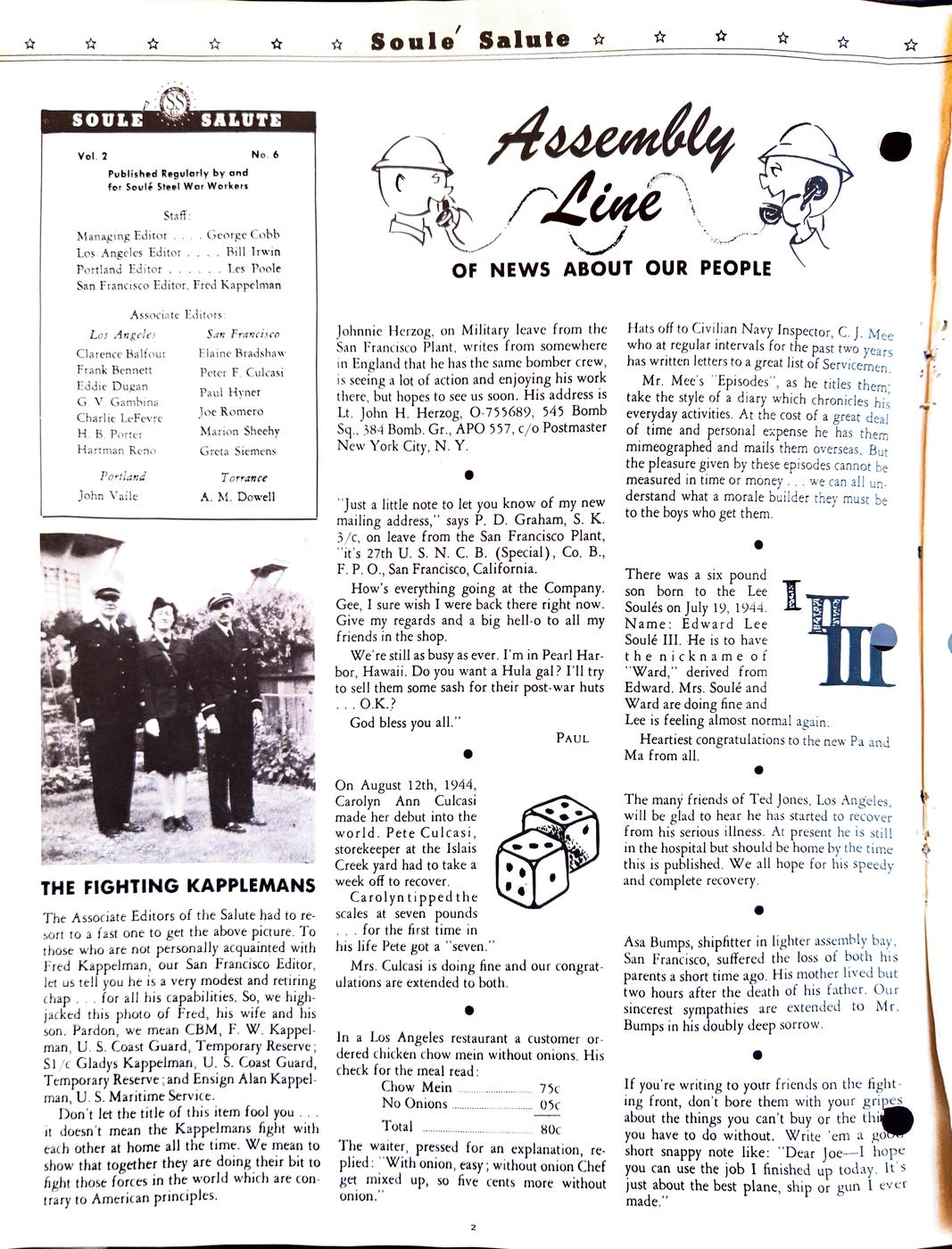September 1944 newsletter, page 2
