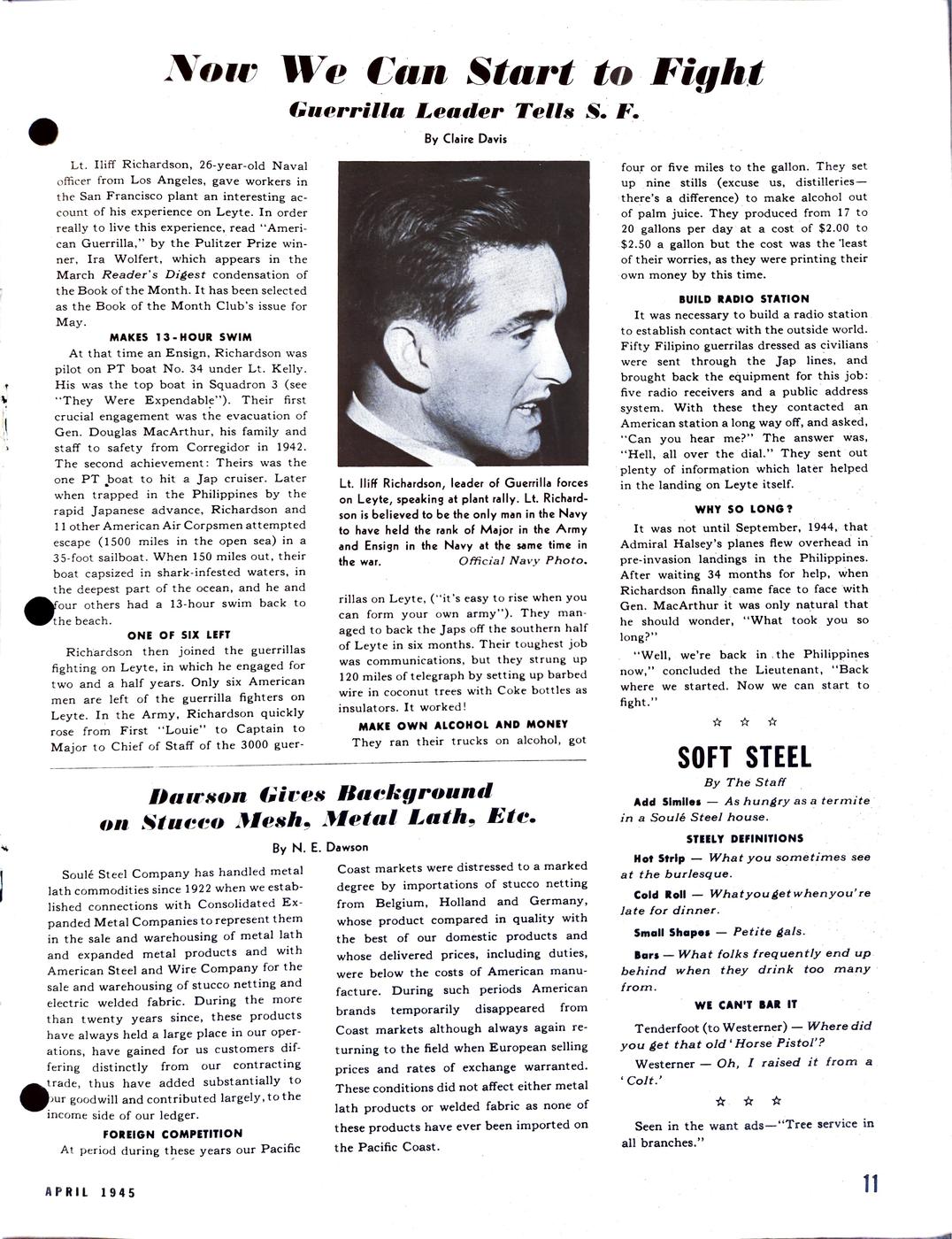 April 1945 newsletter, page 9