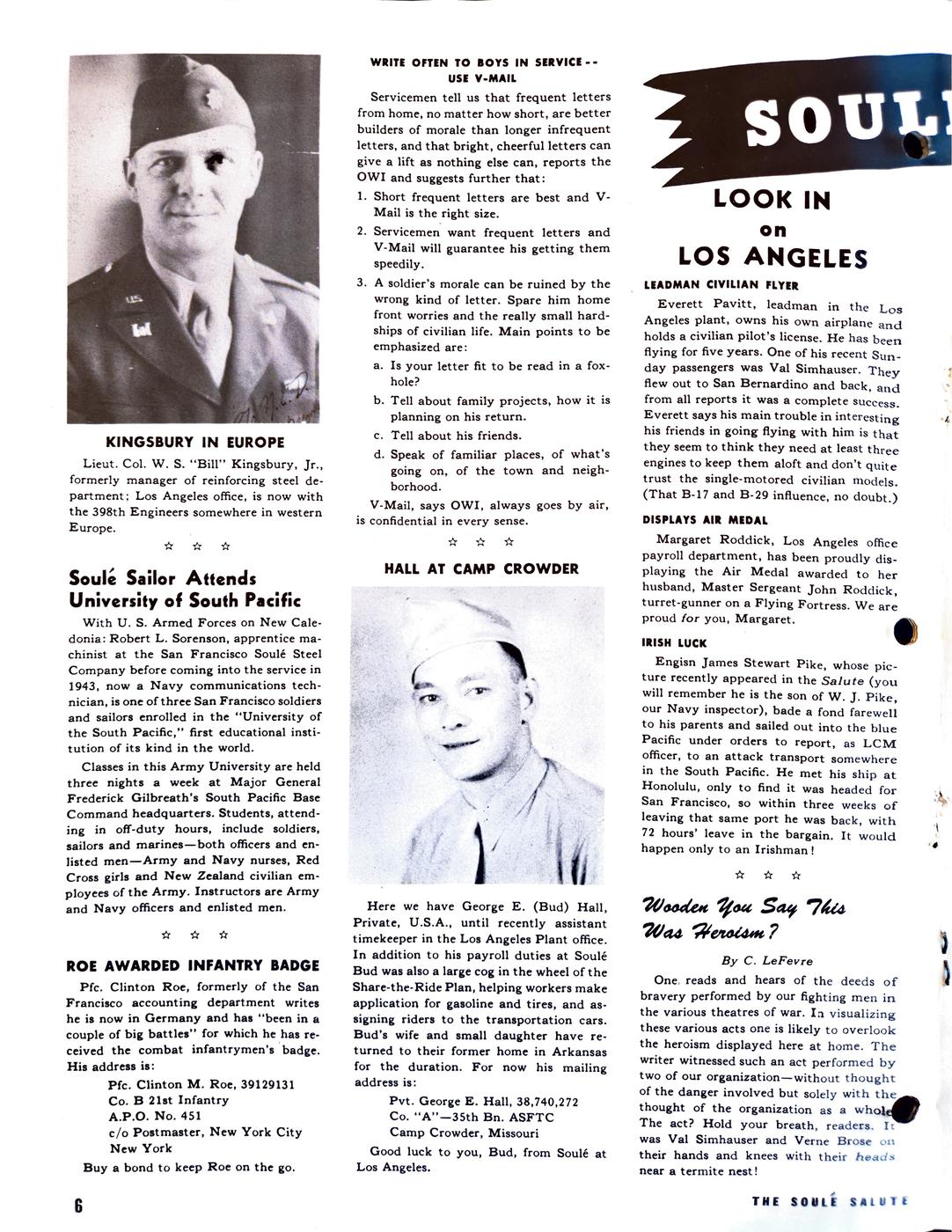 June 1945 newsletter, page 6