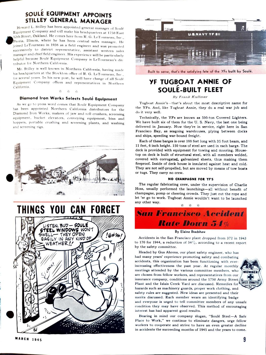 March 1945 newsletter, page 9