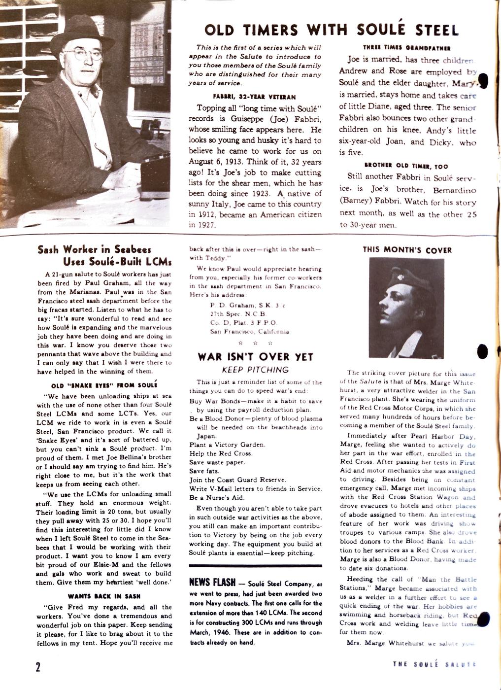 May 1945 newsletter, page 2
