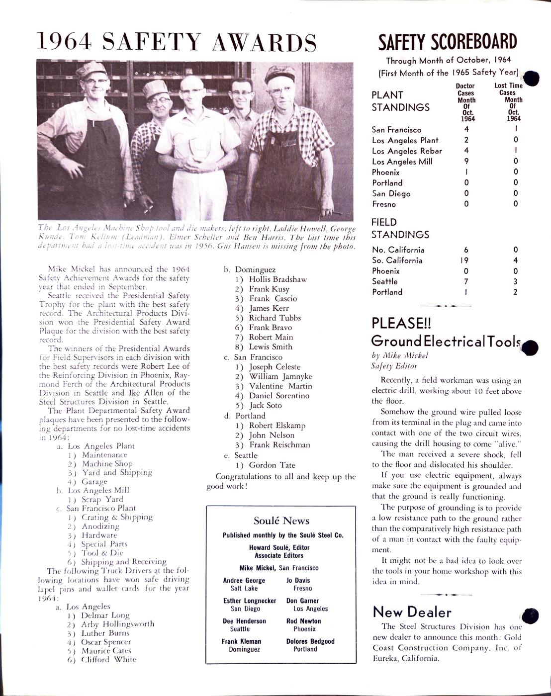 December 1964 newsletter, page 4