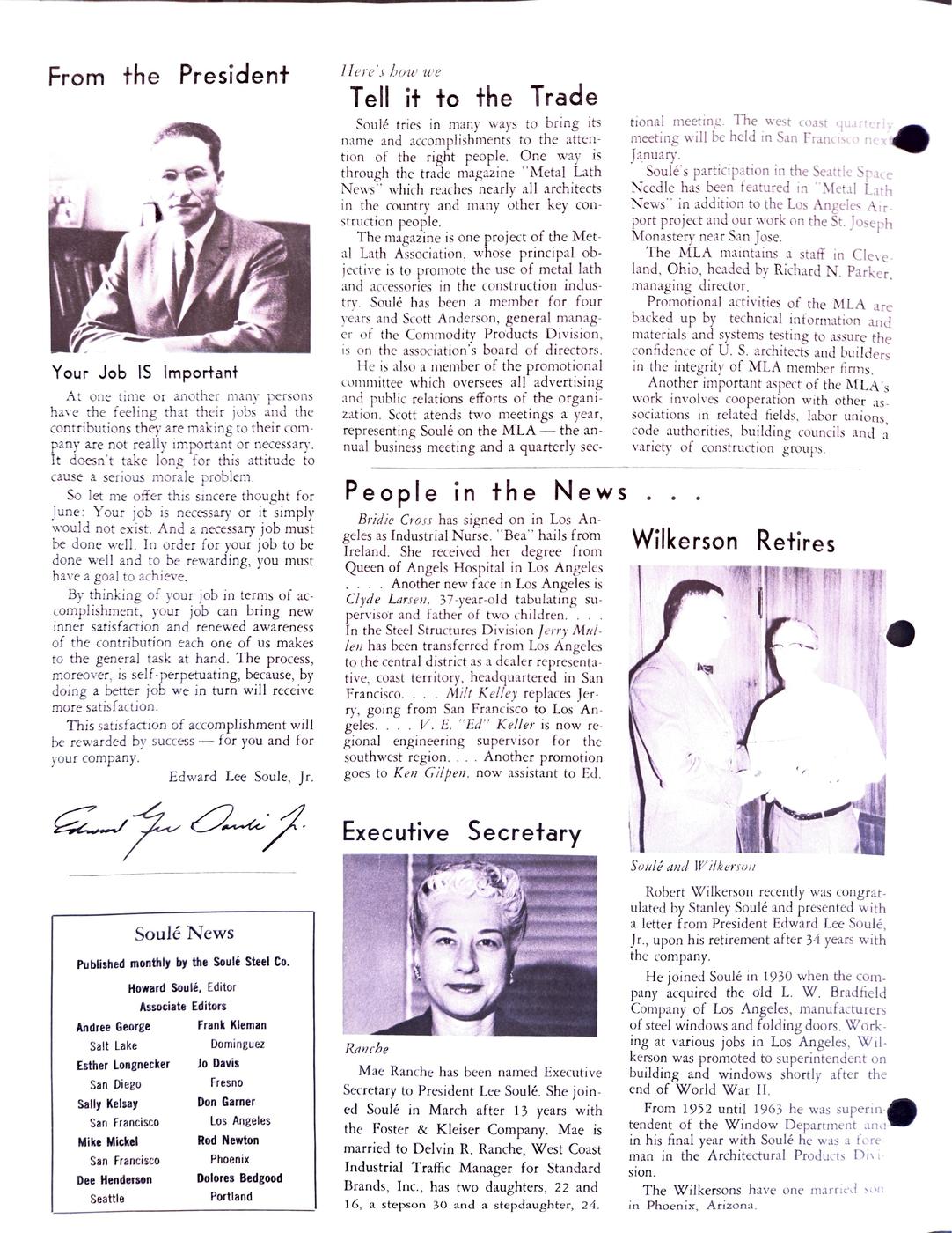 June 1964 newsletter, page 2