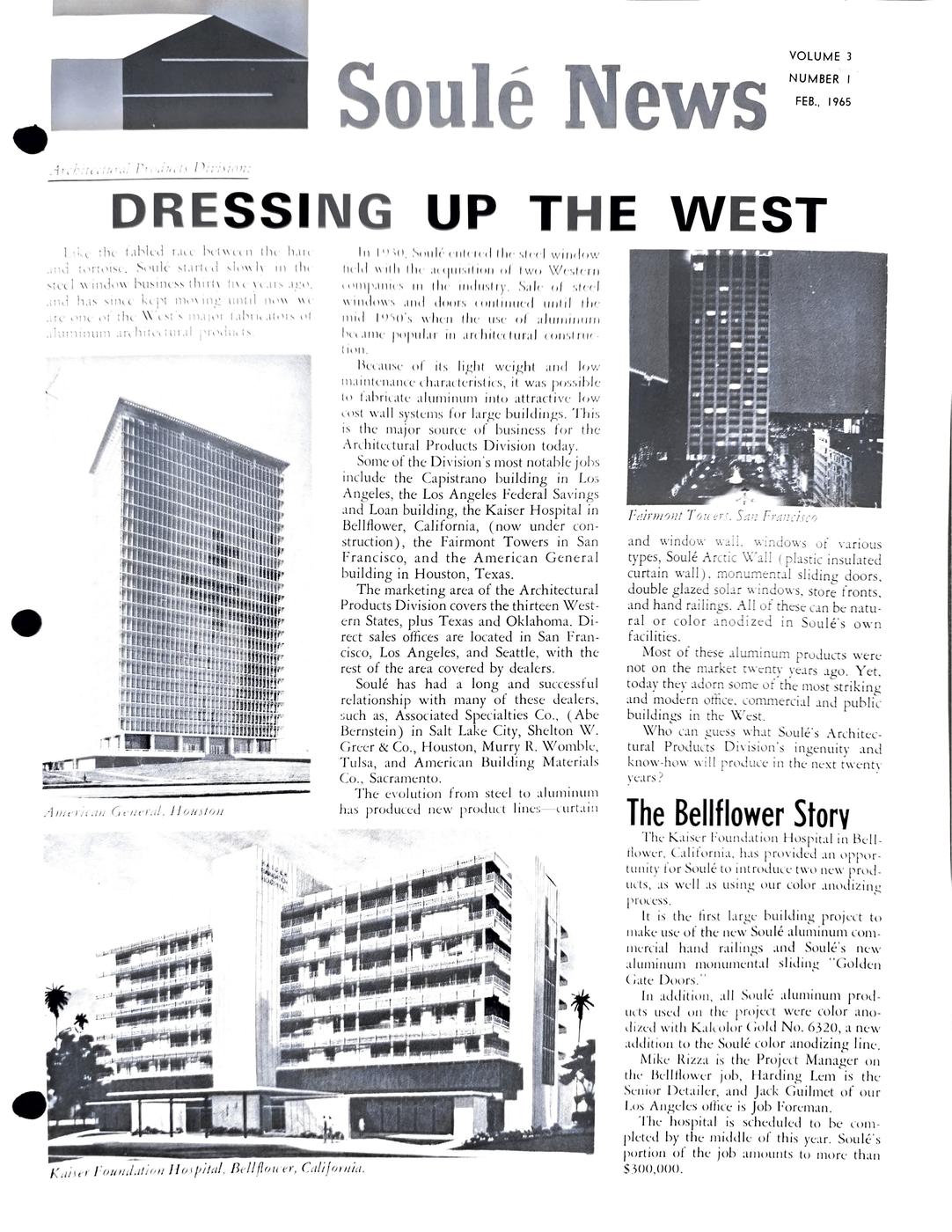 February 1965 newsletter, page 1