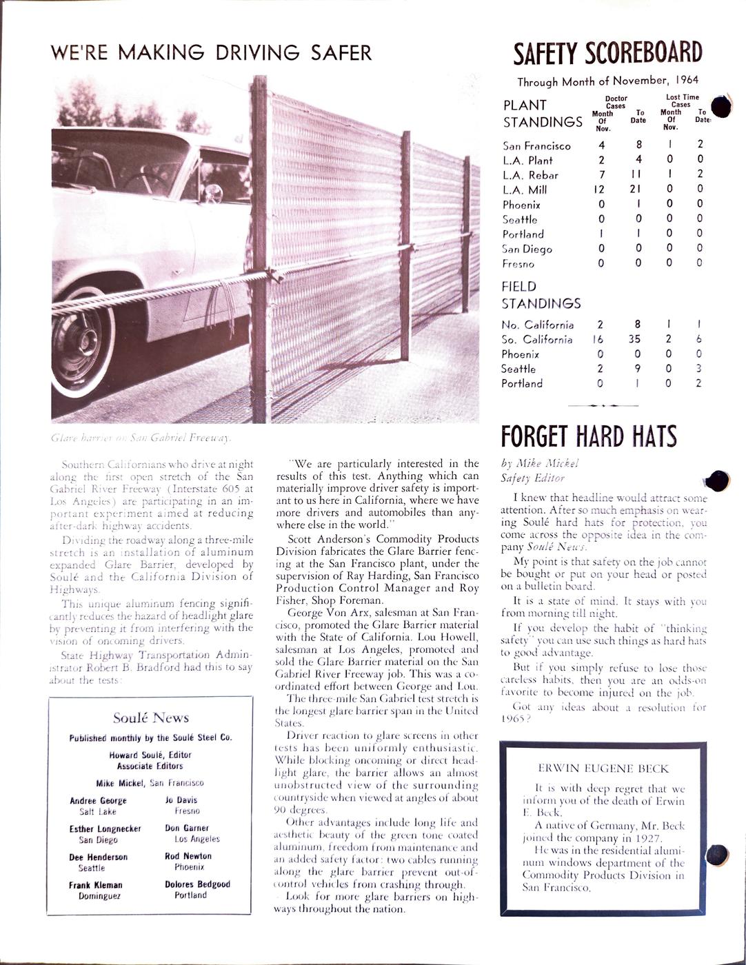 January 1965 newsletter, page 4