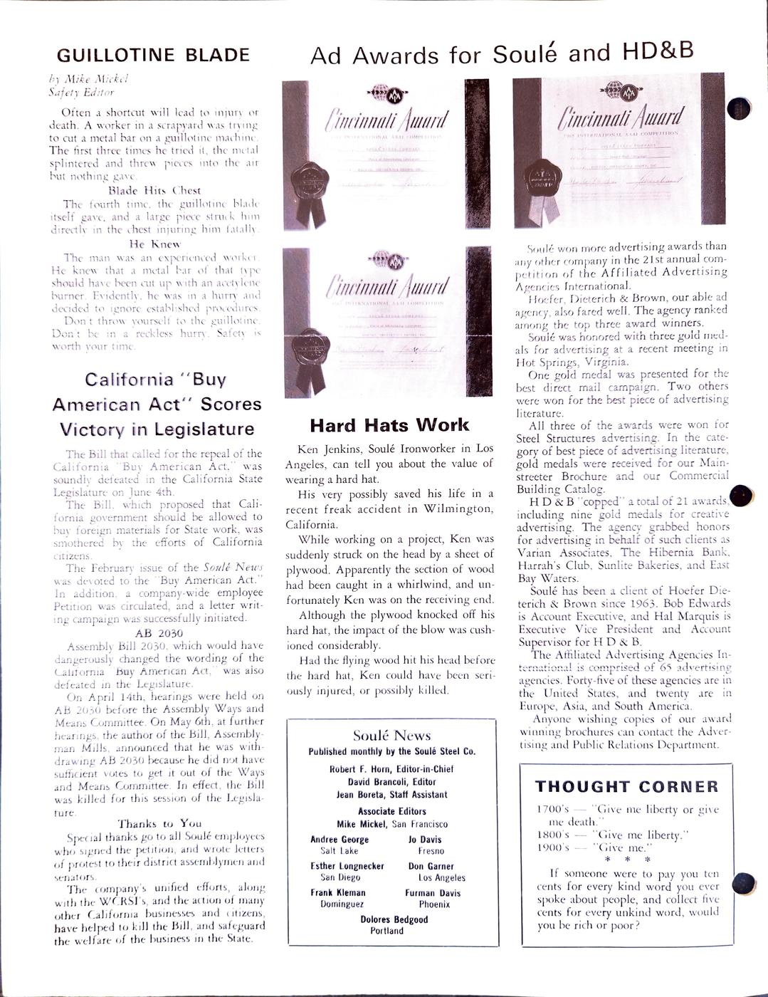 June 1965 newsletter, page 4