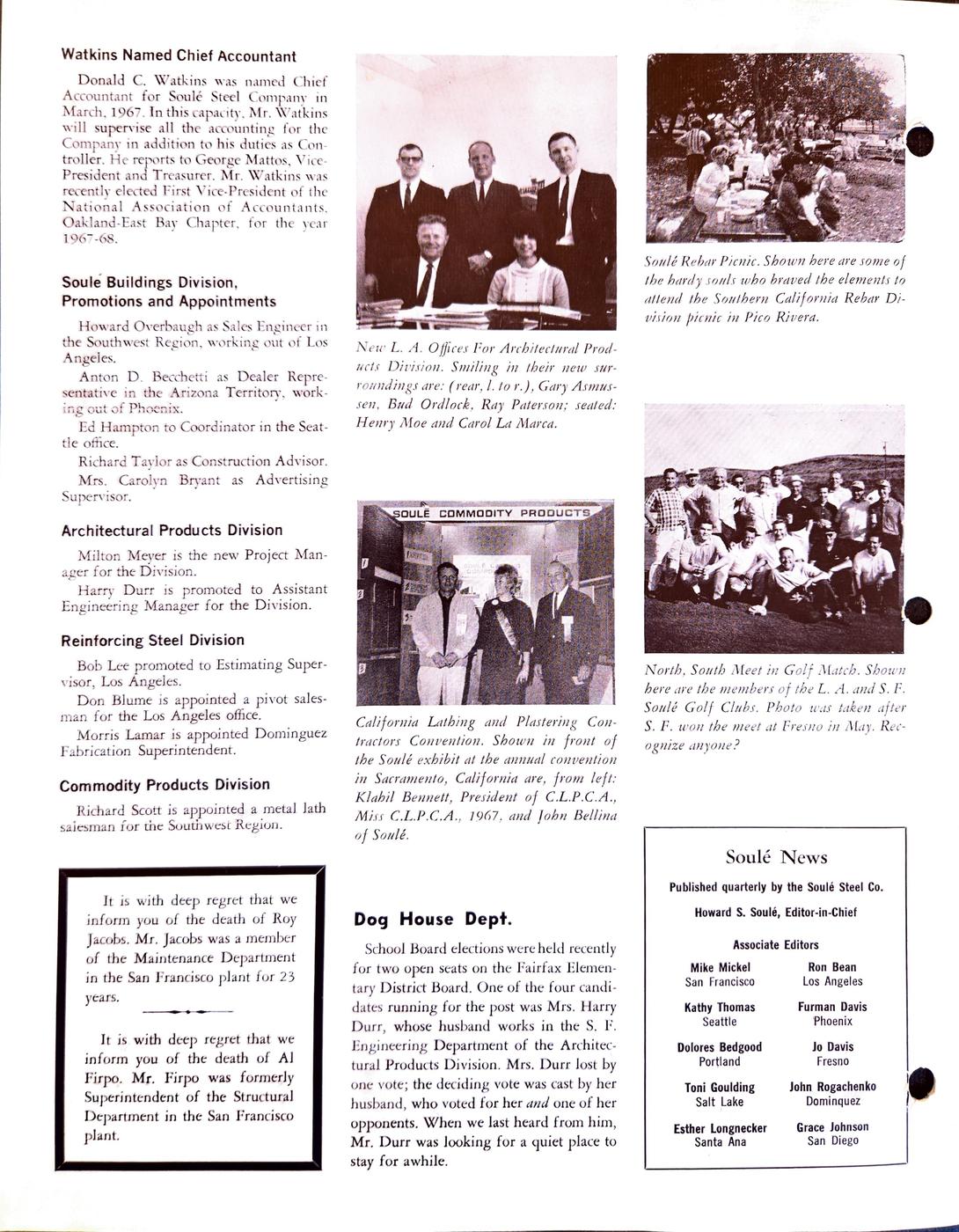 Summer 1967 newsletter, page 4