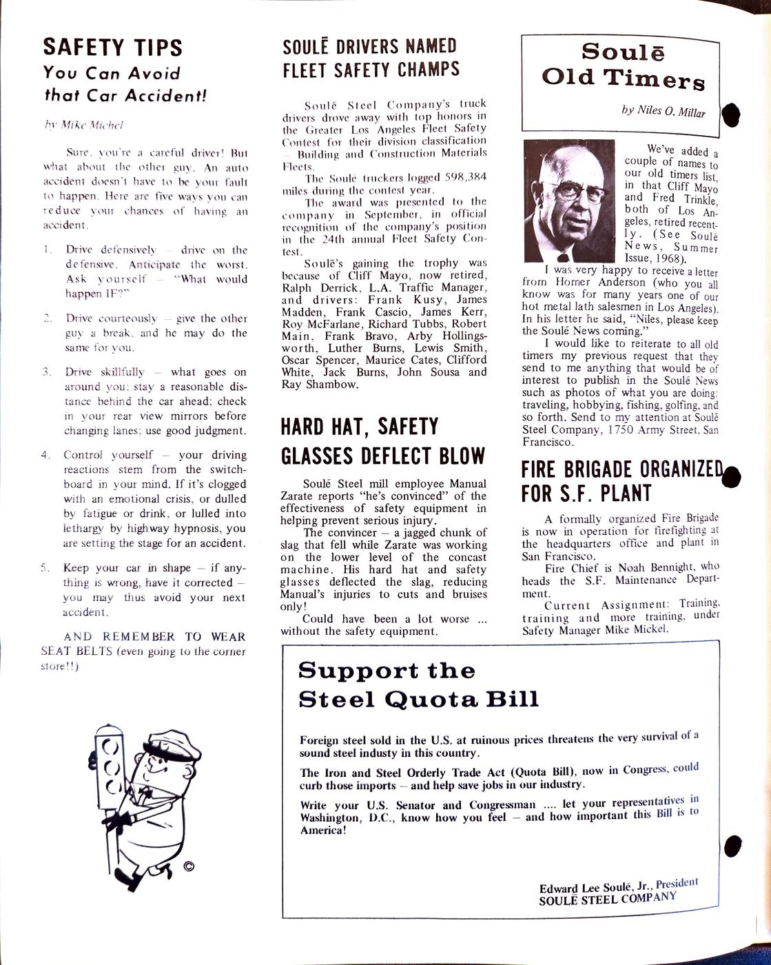 Fall 1968 newsletter, page 2