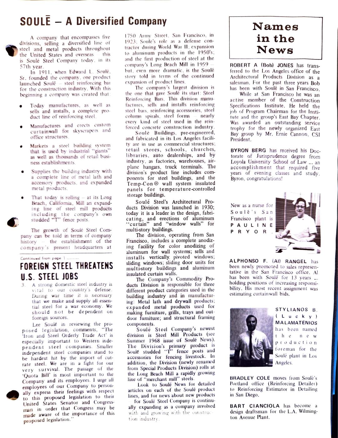 Fall 1968 newsletter, page 3