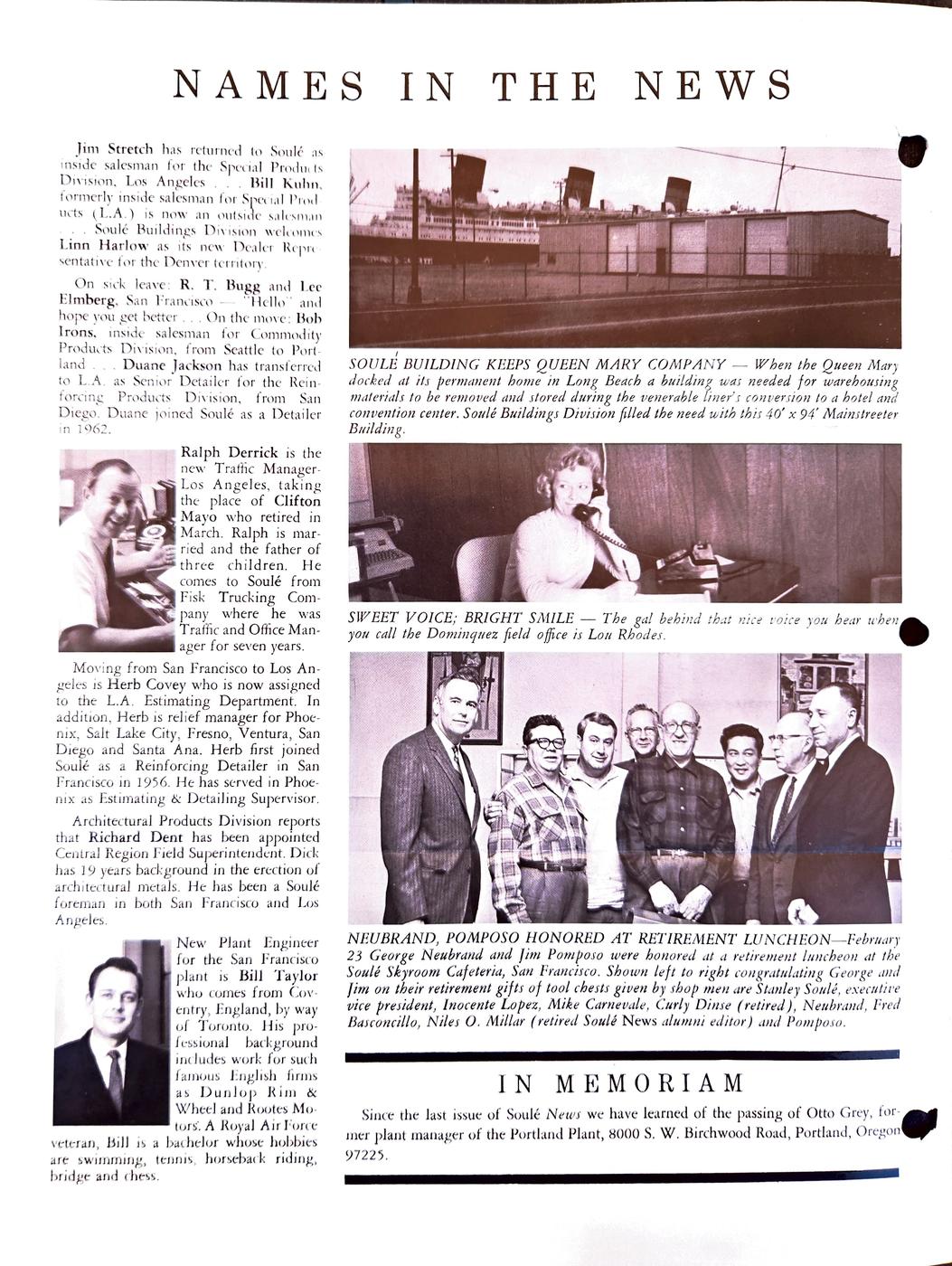 Spring 1968 newsletter, page 2