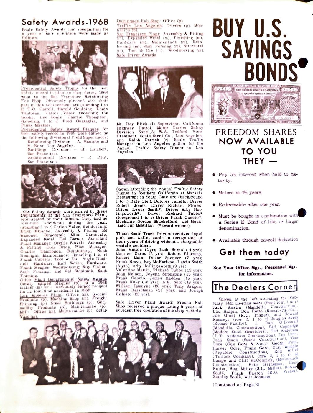 Summer 1969 newsletter, page 2