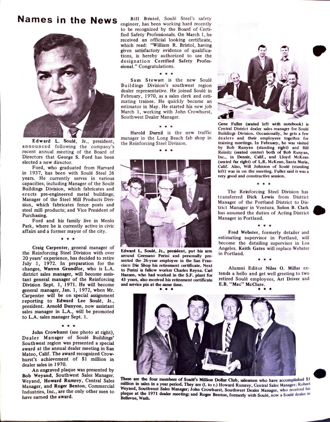 Summer 1971 newsletter, page 2