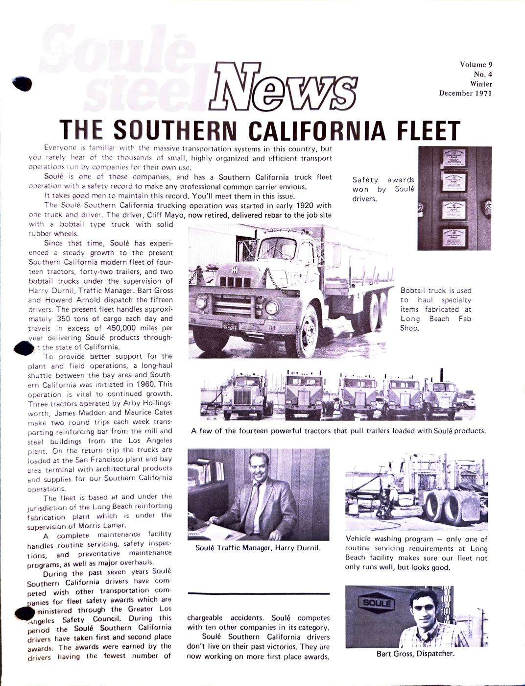Winter 1971 newsletter, page 1