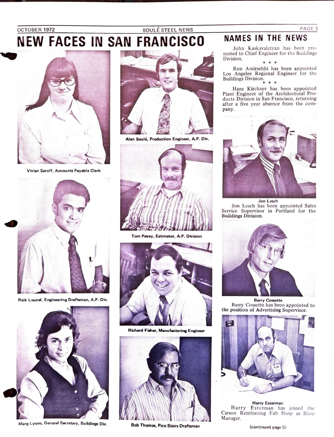 Fall 1972 newsletter, page 3