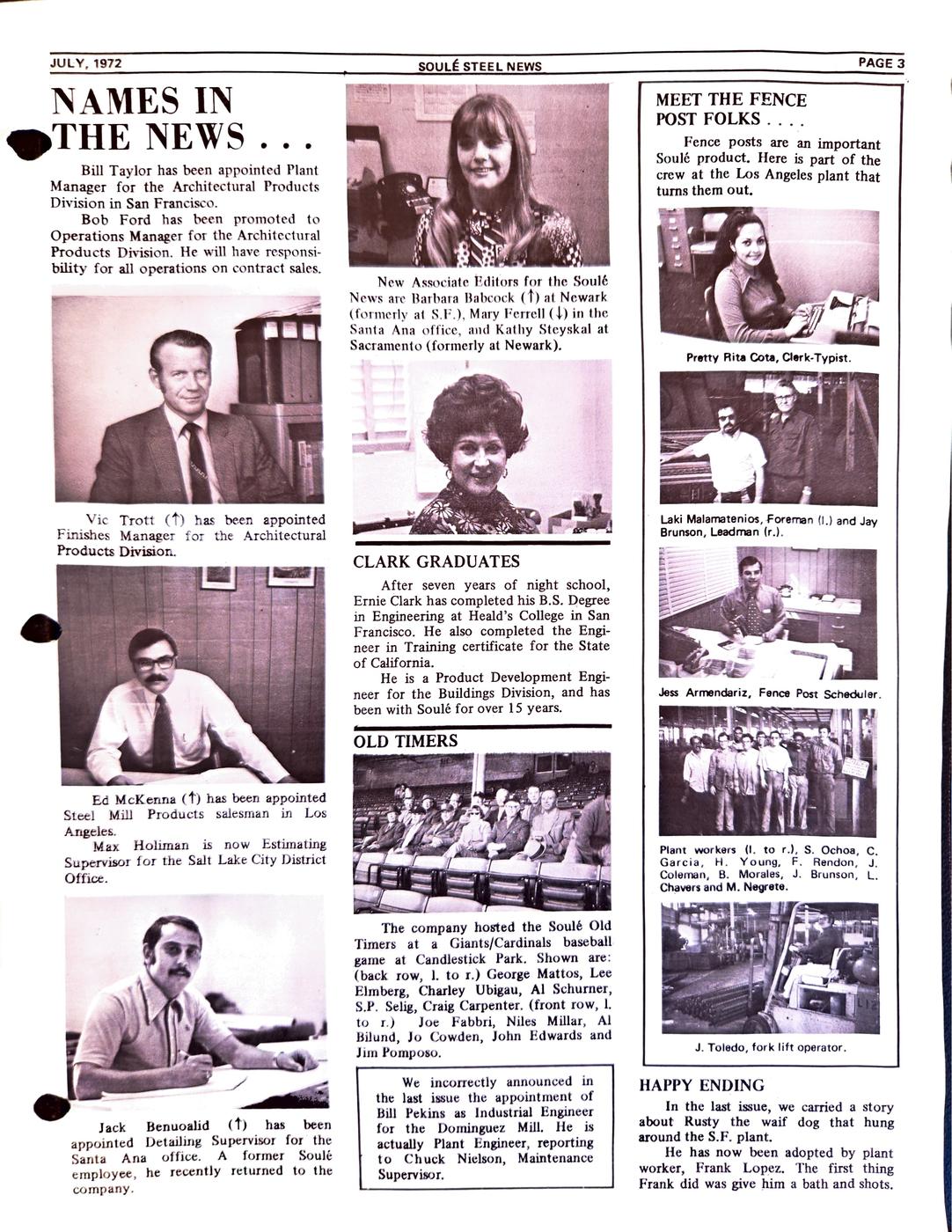 Summer 1972 newsletter, page 3