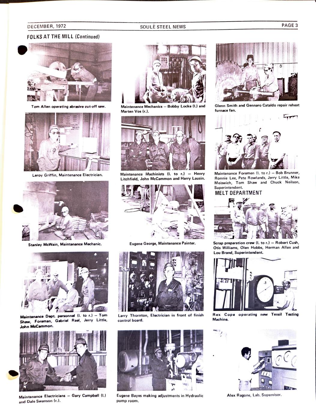 Winter 1972 newsletter, page 3