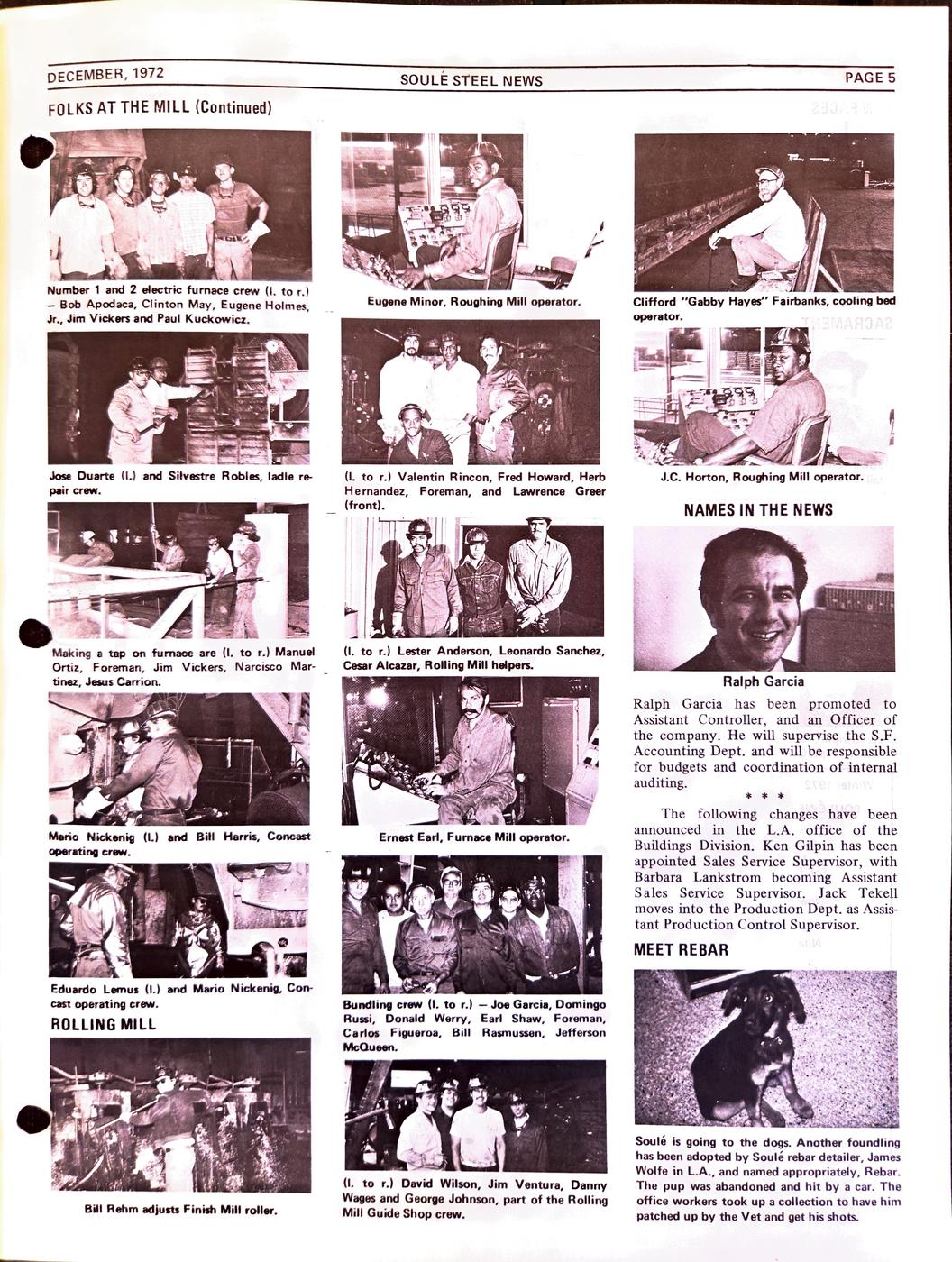 Winter 1972 newsletter, page 5