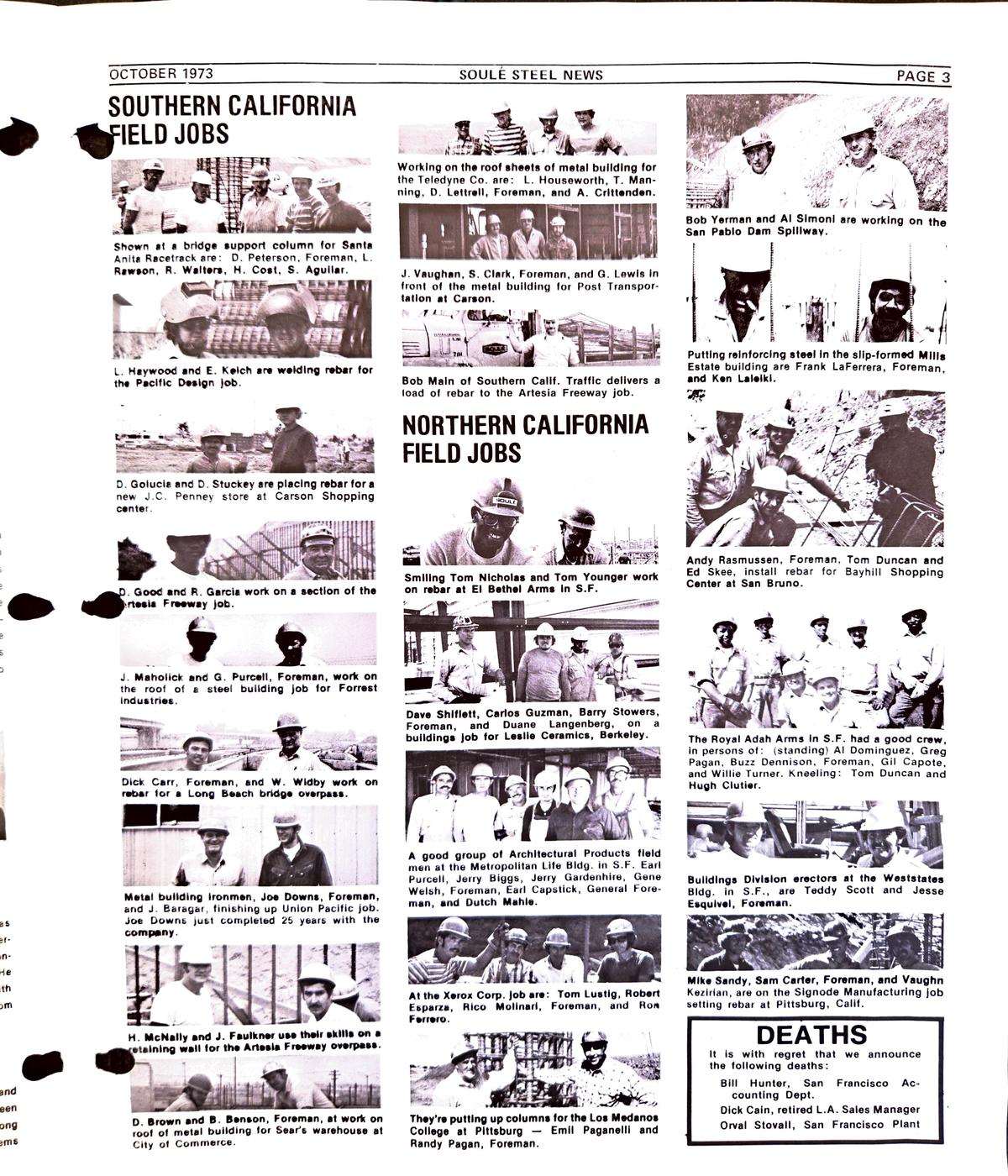 Fall 1973 newsletter, page 3