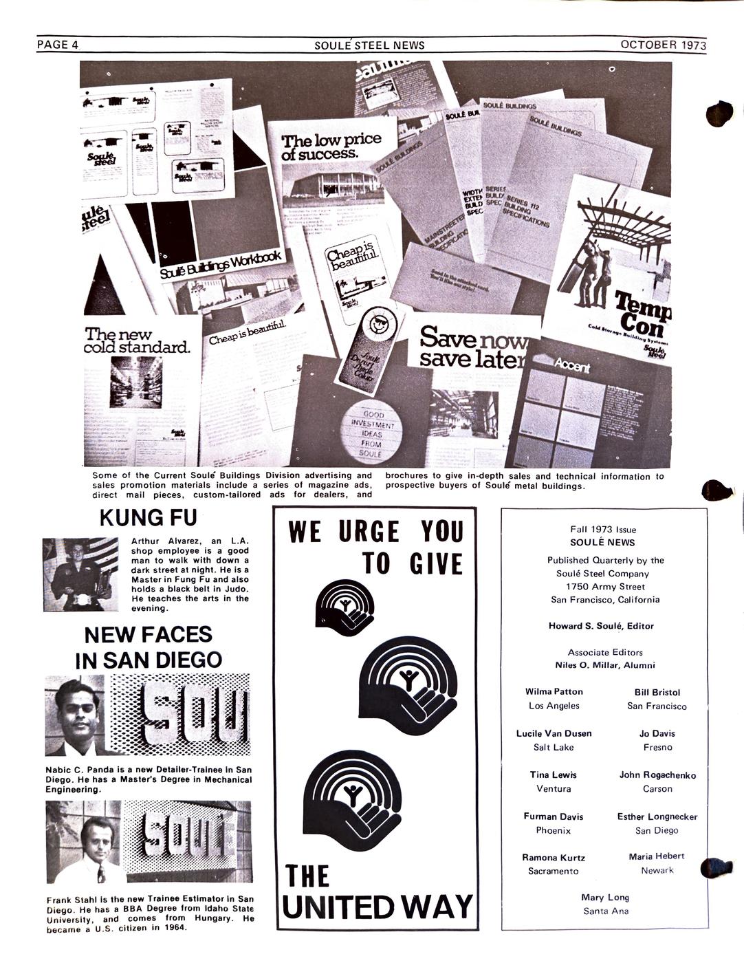 Fall 1973 newsletter, page 4