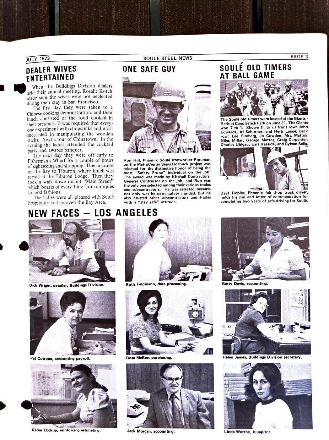 Summer 1973 newsletter, page 3