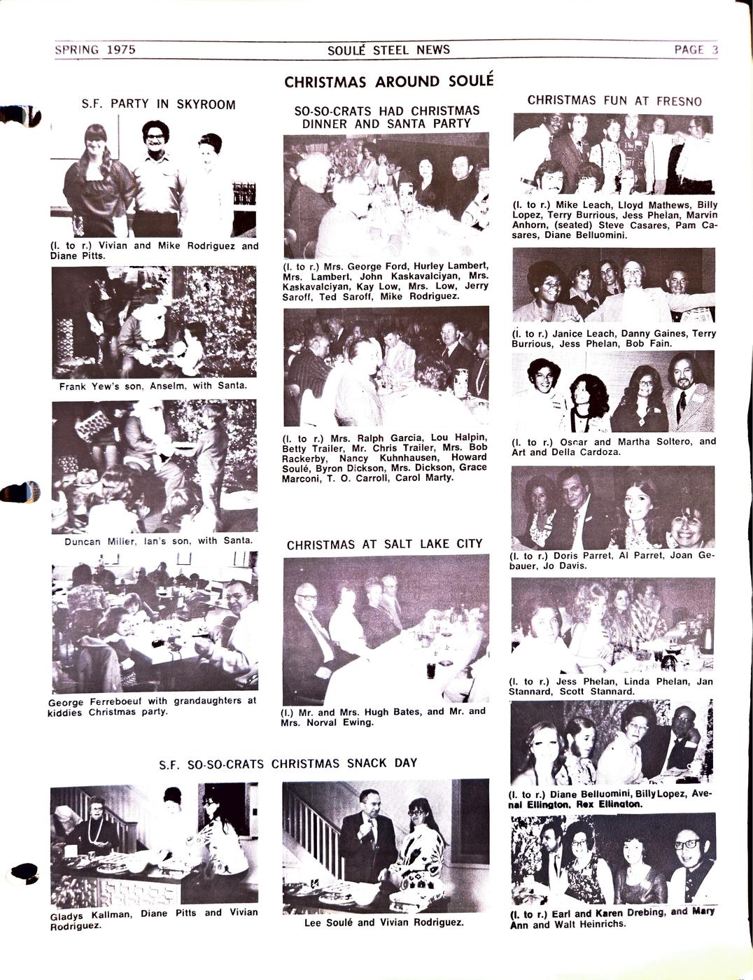 Spring 1975 newsletter, page 3
