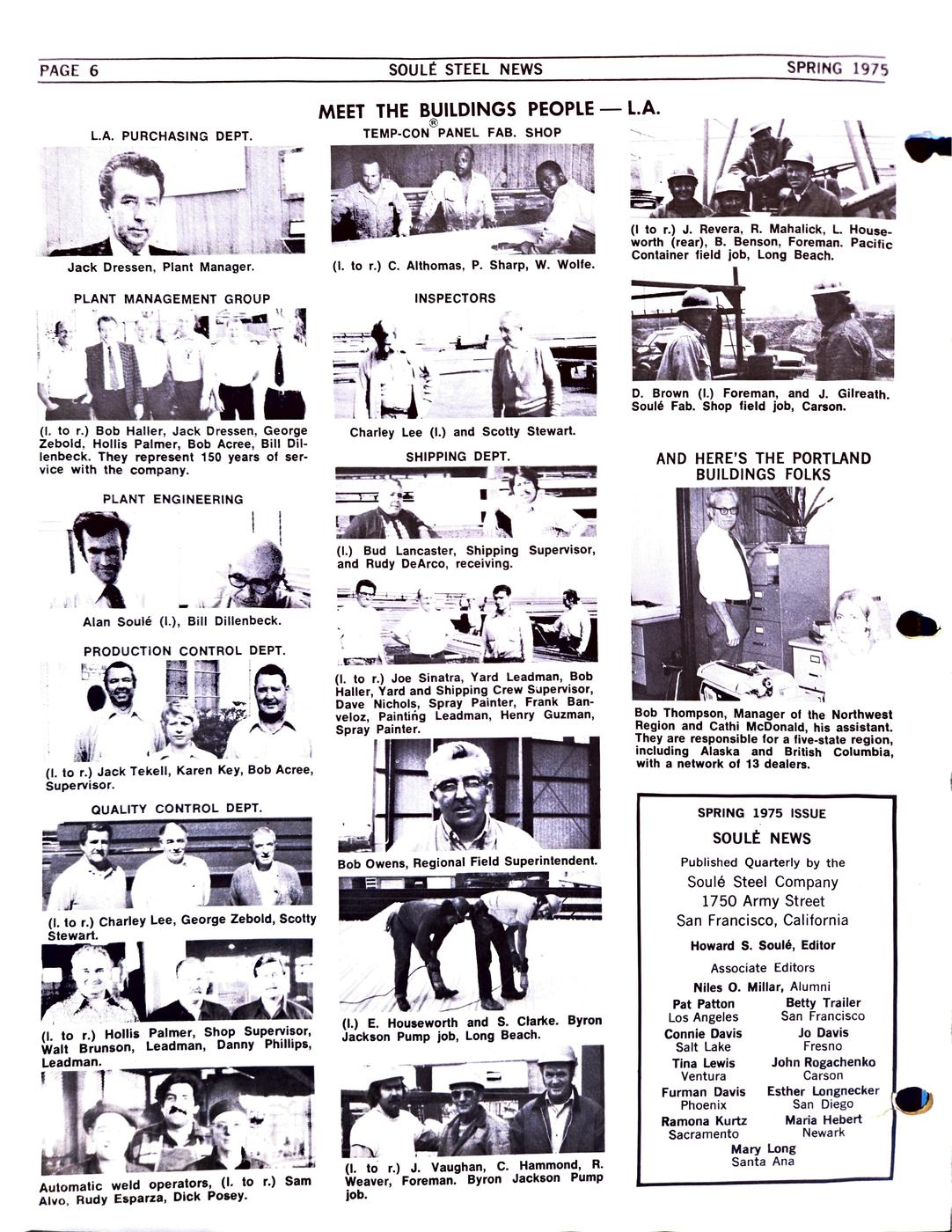 Spring 1975 newsletter, page 6