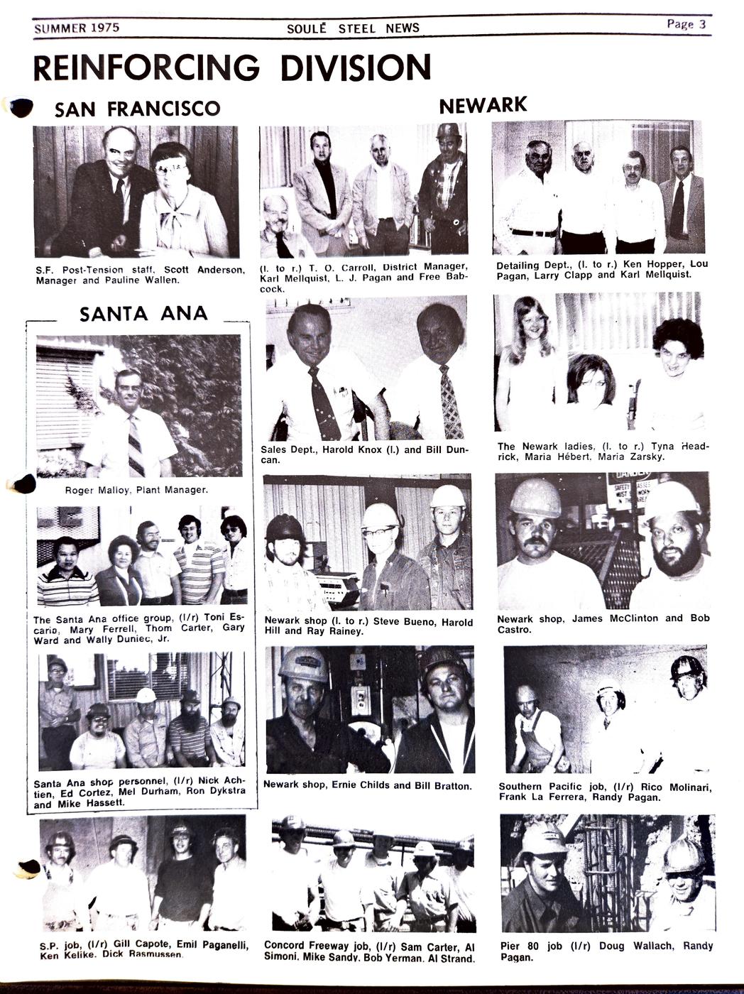 Summer 1975 newsletter, page 3