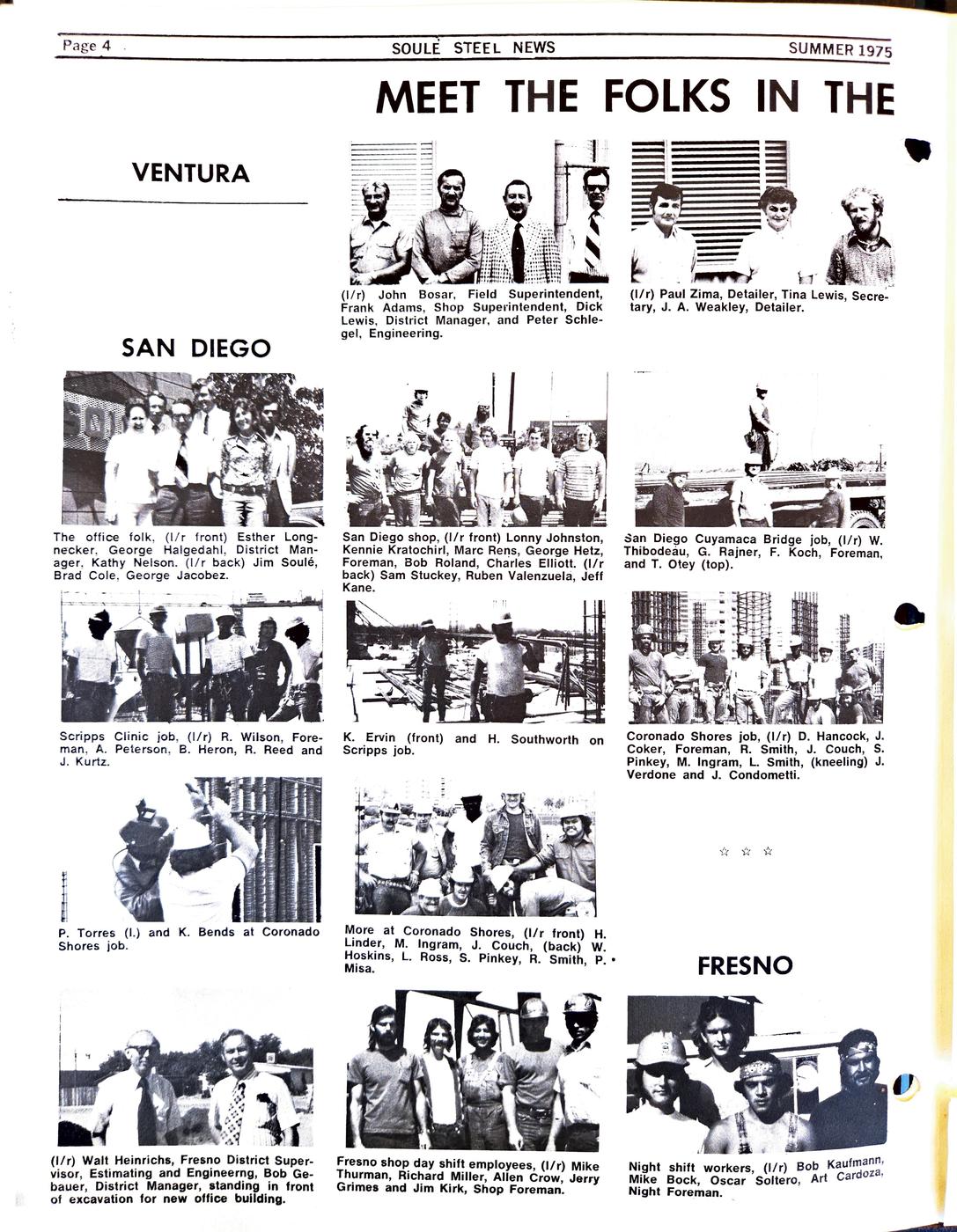 Summer 1975 newsletter, page 4