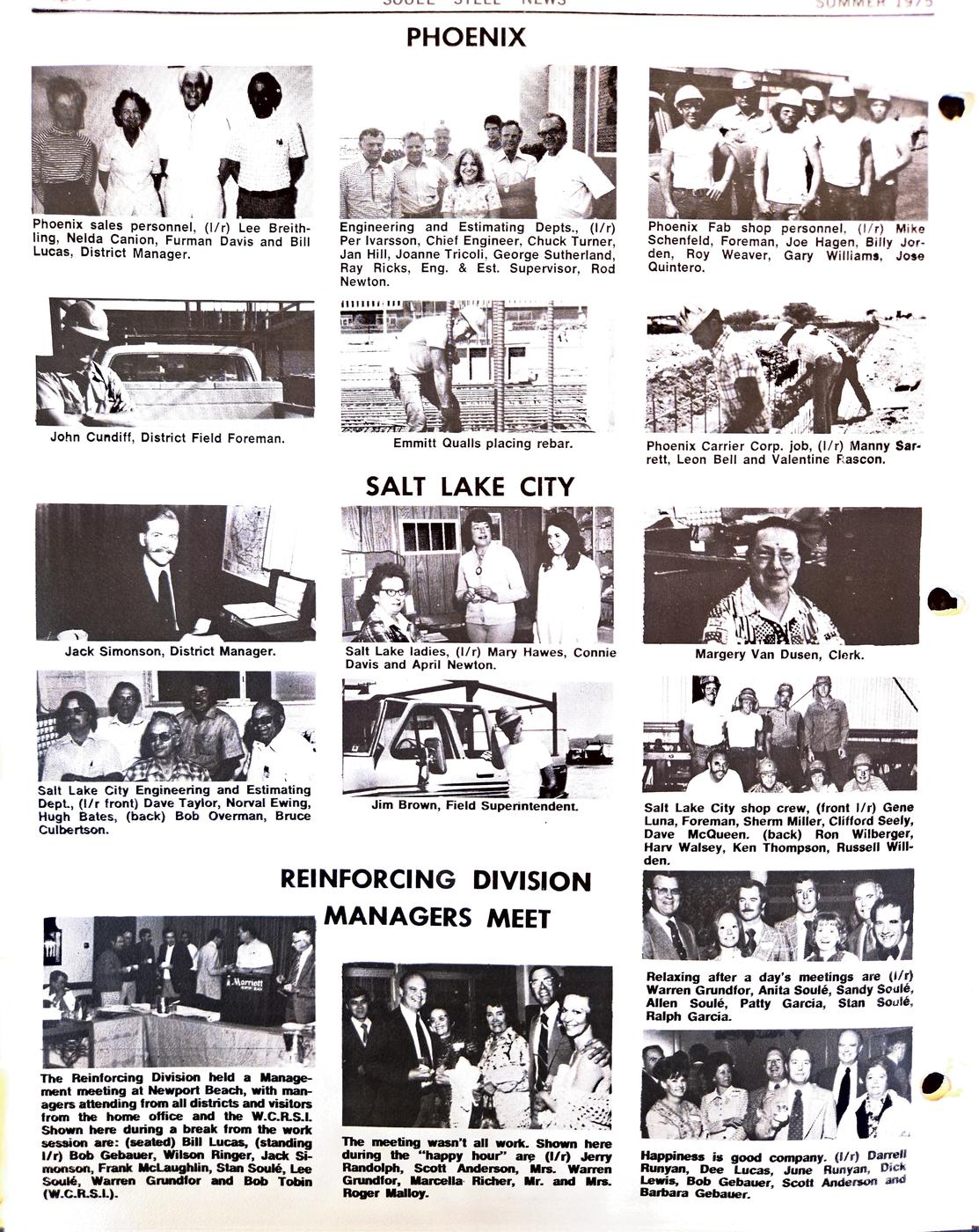 Summer 1975 newsletter, page 6
