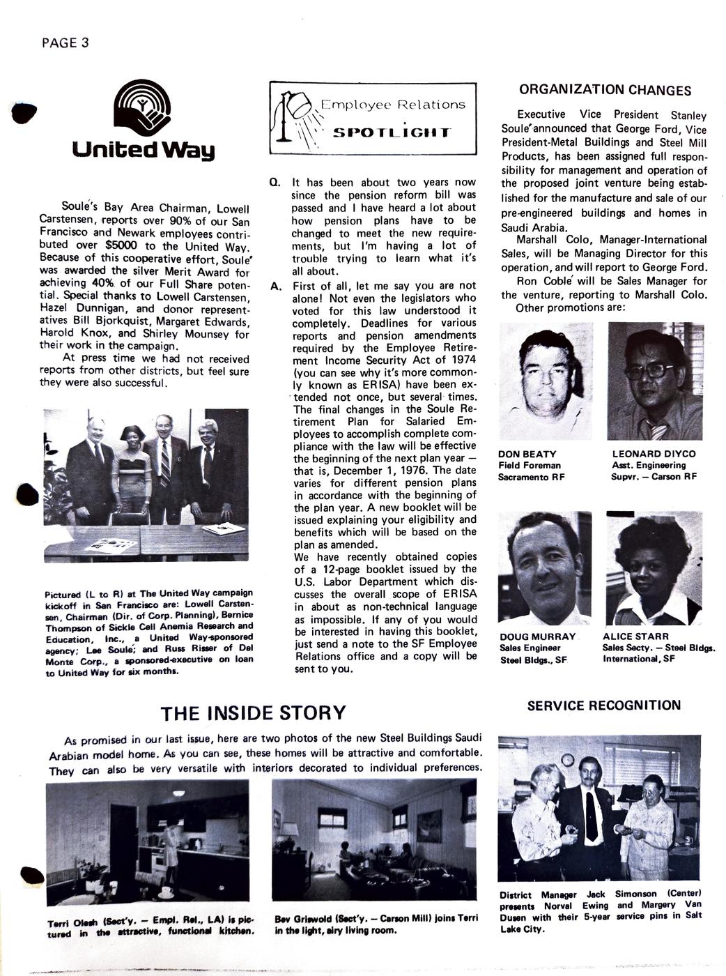 Fall / Winter 1976 newsletter, page 3