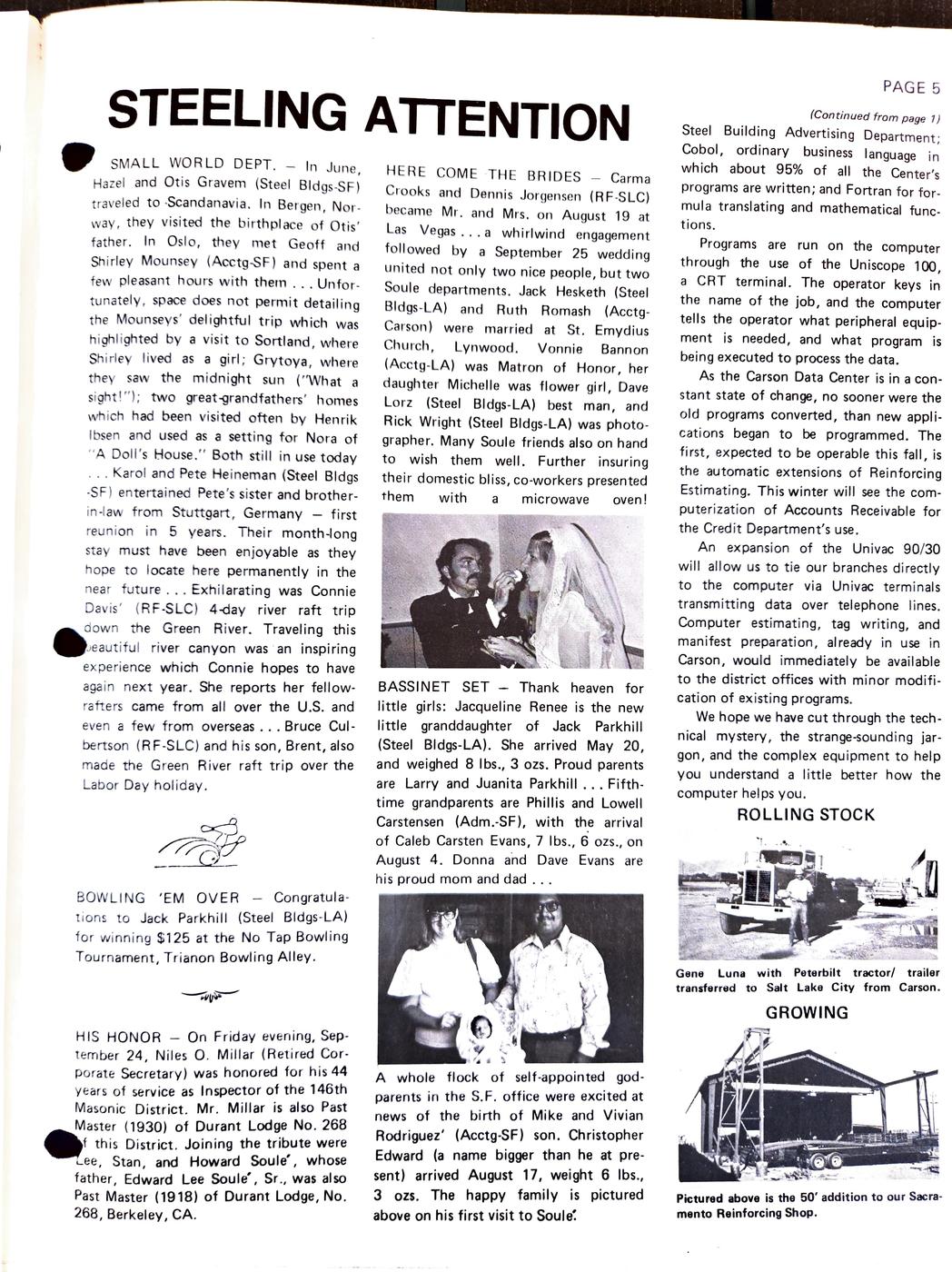 Fall / Winter 1976 newsletter, page 5