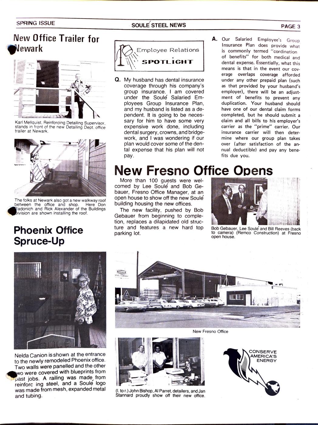 Spring 1976 newsletter, page 3