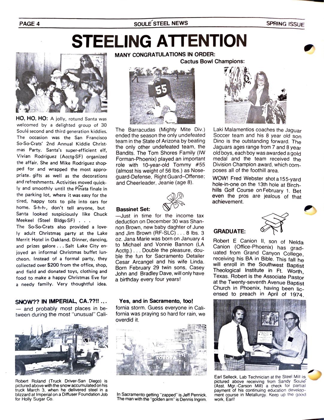 Spring 1976 newsletter, page 4
