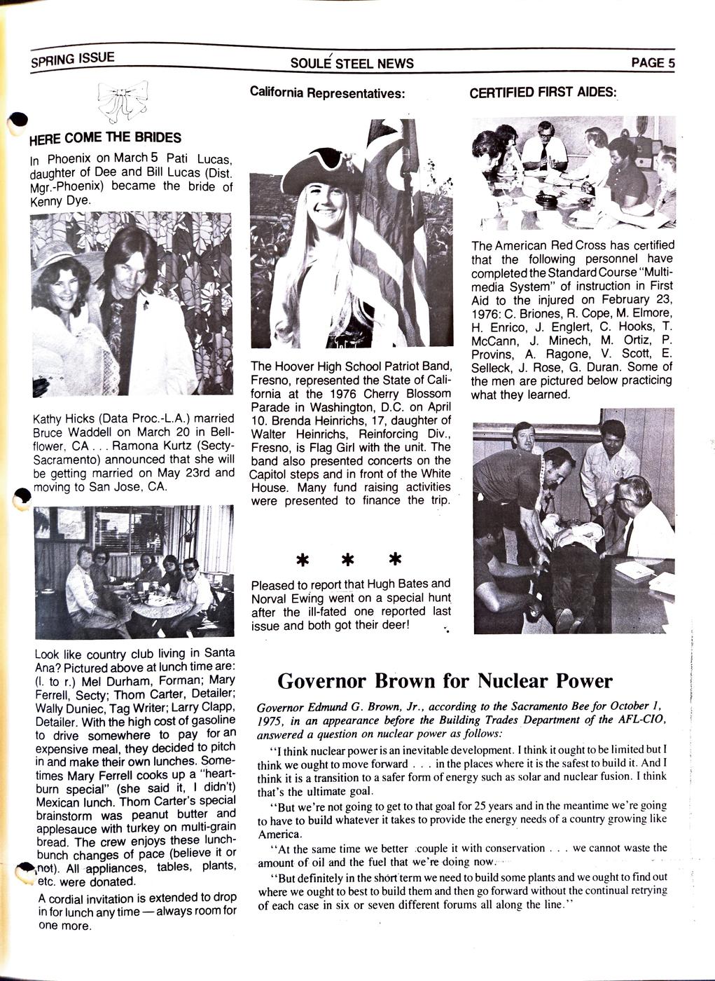 Spring 1976 newsletter, page 6